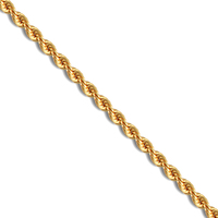 9ct 7.5" Yellow Gold Solid Rope Bracelet