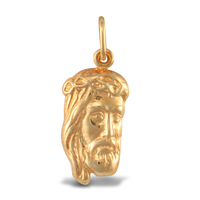 9ct Yellow Gold Jesus Head Charm