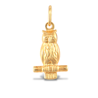 9ct Yellow Gold Owl Charm