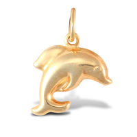 9ct Yellow Gold Mini Dolphin Charm