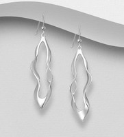 Sterling Silver Abstract Drop Earrings