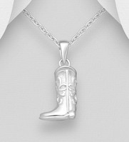 Sterling Silver Boot Pendant