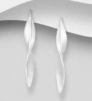 Sterling Silver Twirl Hook/Drop Earrings