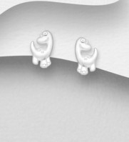 Sterling Silver Dinosaurs Stud Earrings