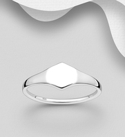 Sterling Silver Hexagon Ring