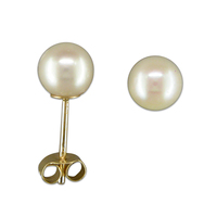 9ct Gold Earring 5mm cultured pearl stud