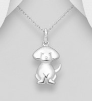 Sterling Silver Puppy Dog Pendant
